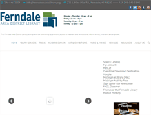Tablet Screenshot of ferndalepubliclibrary.org